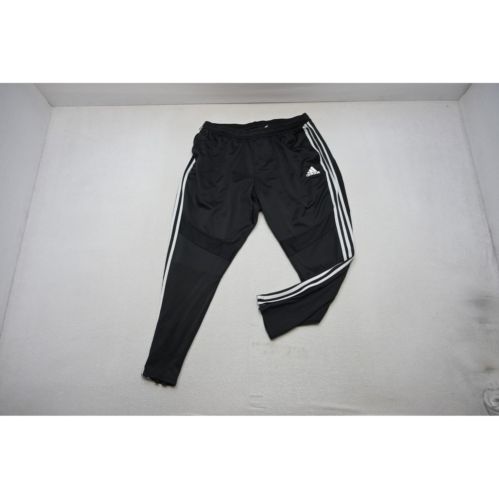 Adidas Track Sweat Pants Tapered Soccer Athletic Mens Large Black Stripe